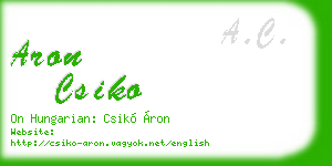 aron csiko business card